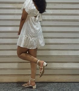 White Eyelet Mini Dress