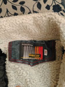 Denim Jacket with Sherpa Collar