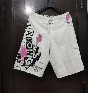 Billabong White Graphic Unisex Board Shorts