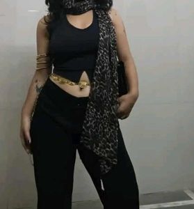 Black Halter Crop Top