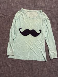 Mustache Print Pajama Set
