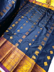Elegant Navy Blue Saree