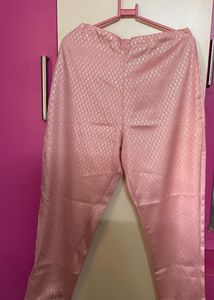 Brand New Pink Kurta Set With Gold Foil Print