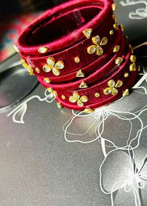 Silk Thread Bangles - Set of 4