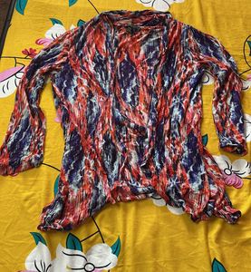 Abstract Print Flowy shrug