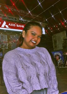 Lavender Cropped Knit Sweater