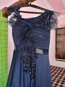 Elegant Navy Blue Ethnic Gown