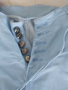 Light Blue Lace-Up Jeans