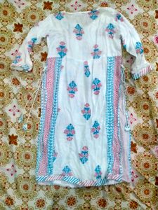 White Cotton Kurta Set