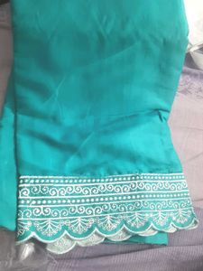 Jaam Cotton Suit With Reyon Bottom And Shiffon Dup