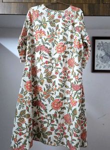 Plus Size Floral Printed Kurta Set