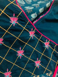 Rajasthani Print A Line Long Kurta