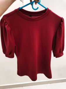 Maroon Crop Top