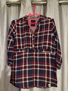 Lee Cooper Plaid Tunic Top