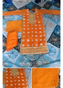 Peach Kurta Set