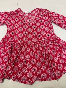 Red Co-ord set kurti and pazama se