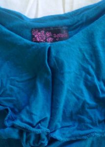 Blue Ruffle Tops