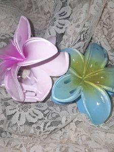 Set Of 2 Flower Claw Clips, Aesthetic