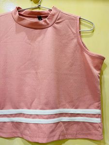 Pink Cropped Tank Top