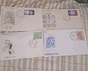 4 INDIA POST First Day Covers (1960s)