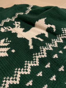 Green Reindeer Sweater
