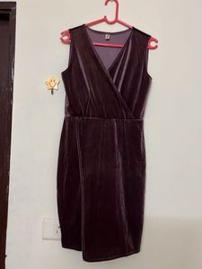 Velvet Dress With A Belt
