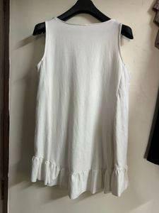 White Ruffle Tank Top