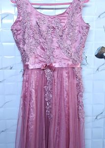 Gown Peach Colour Bride Dress FreeUp