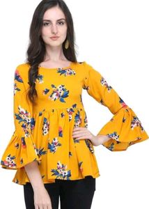 Floral Flared Sleeve Top