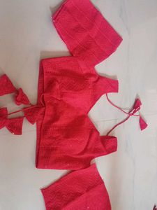 Red Embroidered Blouse