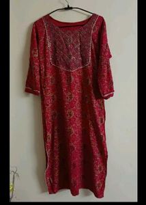 Floral Print Cotton Kurit Set