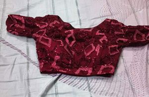 Maroon Sequin Blouse