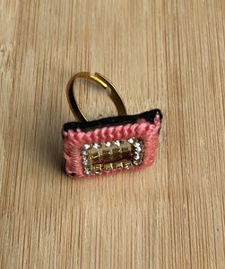 Adjustable Handmade Mirrorwork Ring
