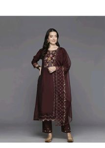 Straight Long Heavy Embroidery Kurta For Womens