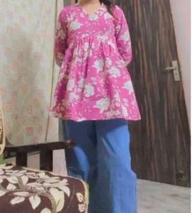 Floral Print short kurta