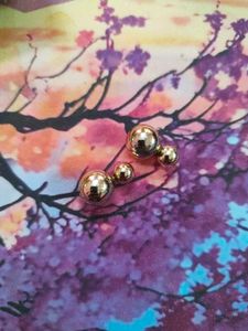 Rose Gold Double Ball Earrings