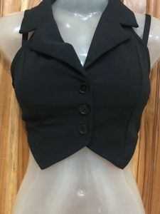 Pinterest Black Halter neck Vest