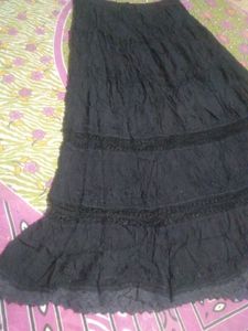 Elegant Black Tiered Skirt