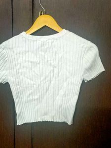 H&amp;M RIB-KNIT TOP
