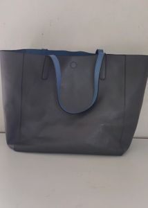 Gray Reversible Tote Bag