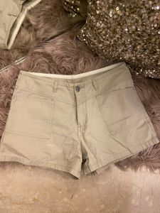 Khaki Cotton Shorts