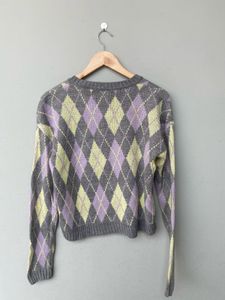 Lavender/Yellow Cardigan.