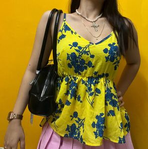 Floral Peplum Tank Top