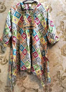 Multicolour Co-ord With Afghani Pant Set.Size 42.
