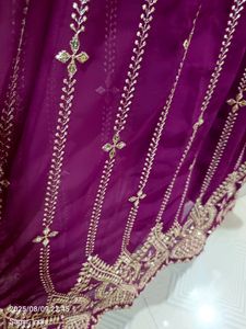 Women Embroidered Gown With Dupatta XXL