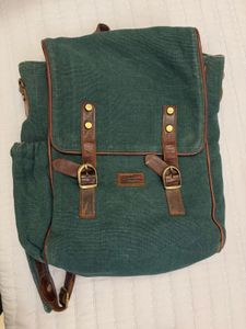 Green Canvas Laptop Backpack