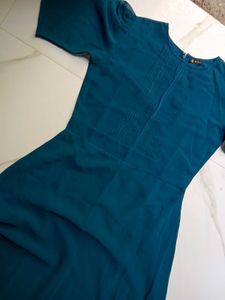 Teal Fit & Flare Dress