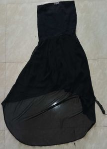 Black Asymmetrical Hem Dress