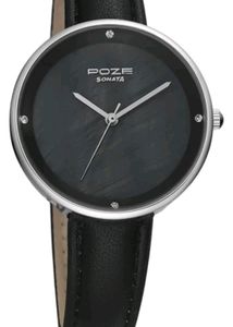 Brand New Sonata Poze Black Dial Watch