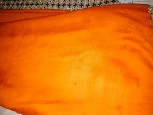 Elegant Orange Saree &amp; Blouse
